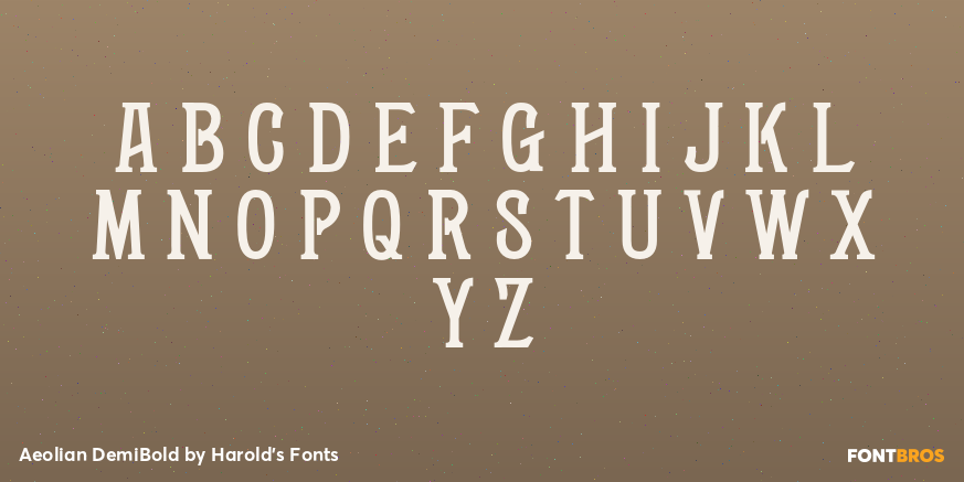 Aeolian DemiBold Font Poster #2