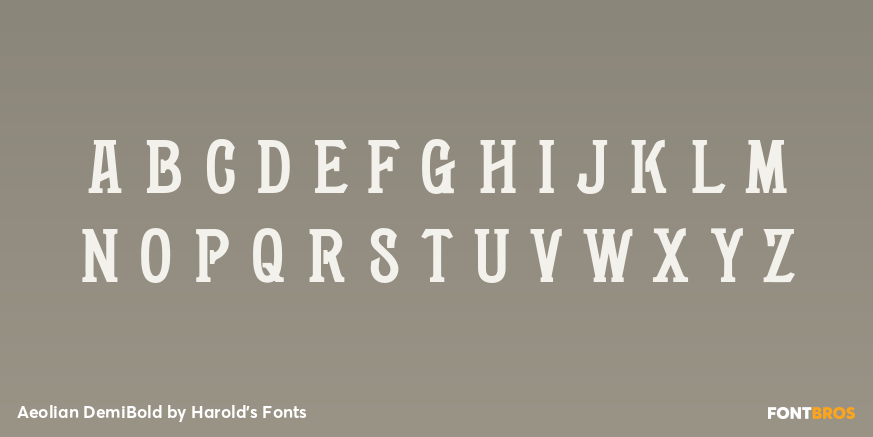 Aeolian DemiBold Font Poster #3