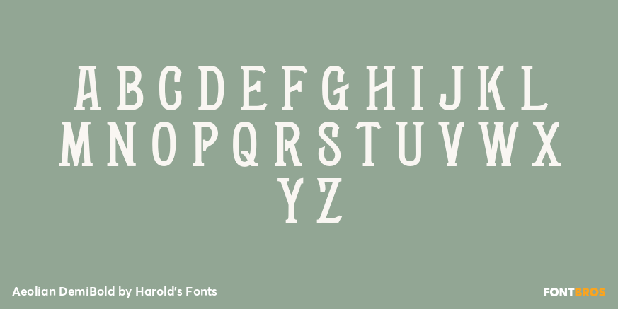 Aeolian DemiBold Font Poster #1