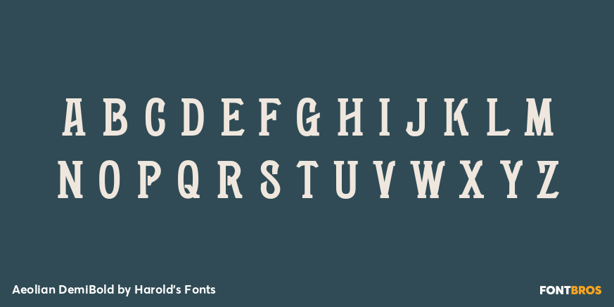 Aeolian DemiBold Font Poster #1