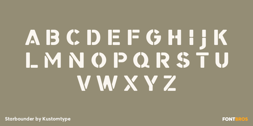 Starbounder Font Poster #3