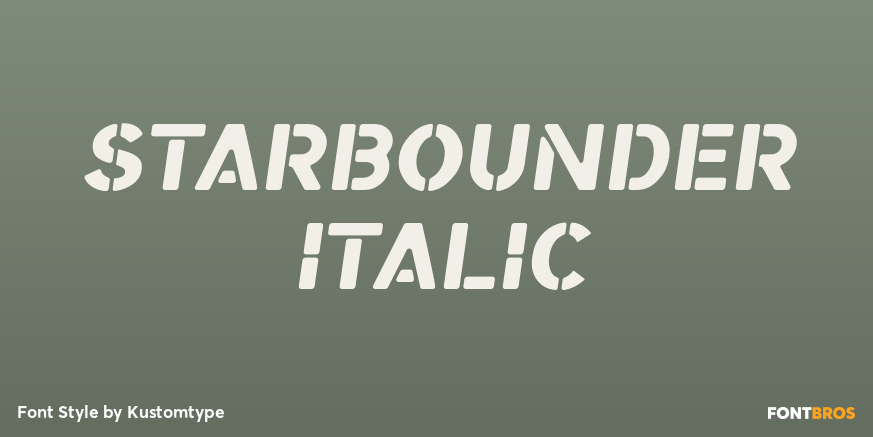 Starbounder Italic Poster