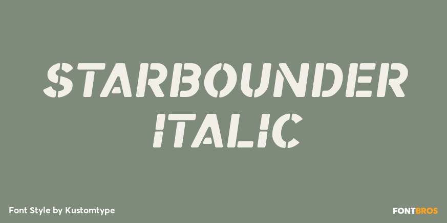 Starbounder Italic Poster