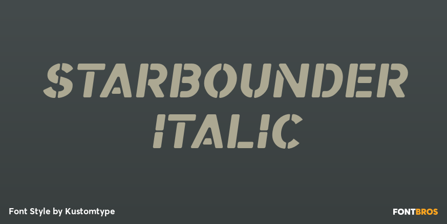 Starbounder Italic Poster