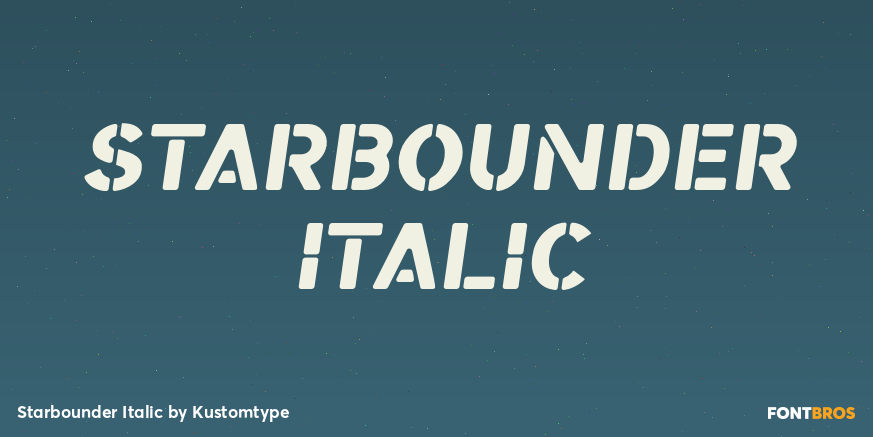 Starbounder Italic Poster