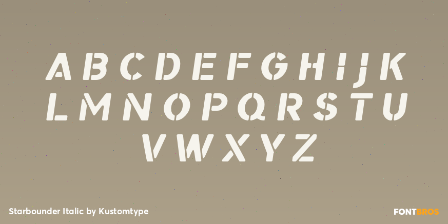Starbounder Italic Font Poster #2