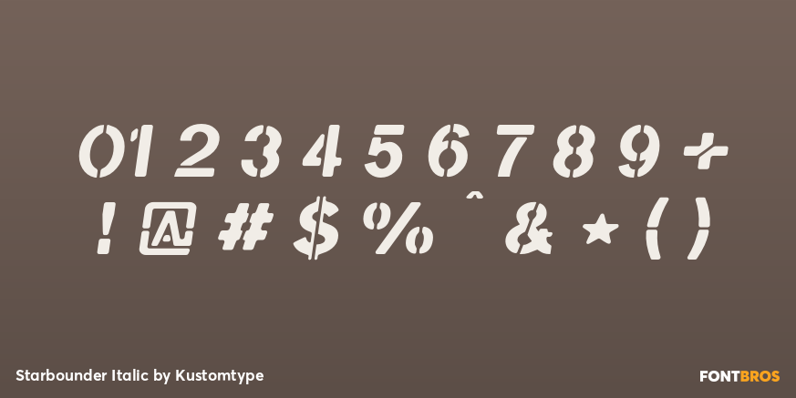 Starbounder Italic Font Poster #4
