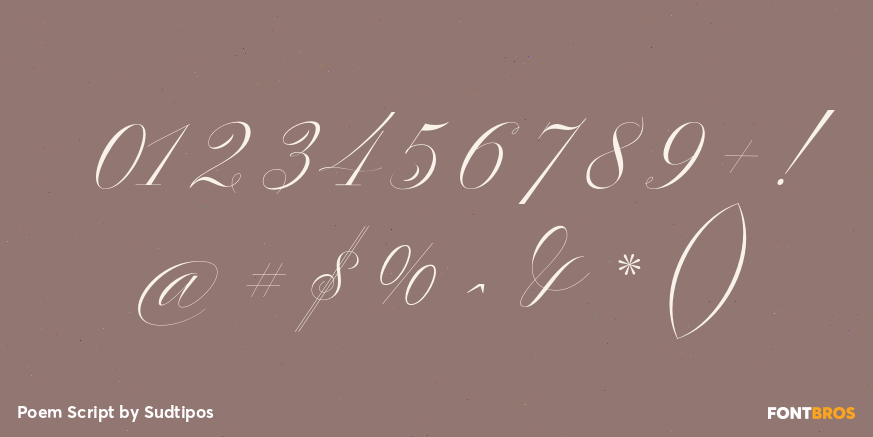 Poem Script Font Poster #1