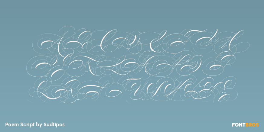 Poem Script Font Poster #1