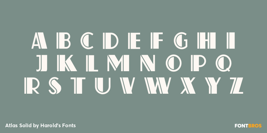 Atlas Solid Font Poster #2