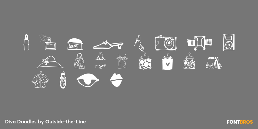 Diva Doodles Font Poster #2