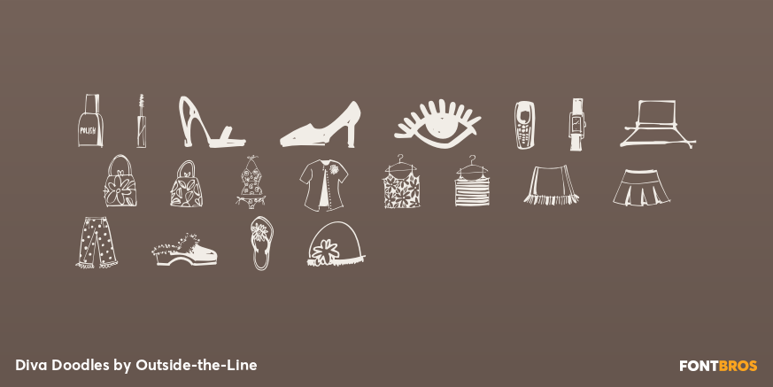 Diva Doodles Font Poster #3