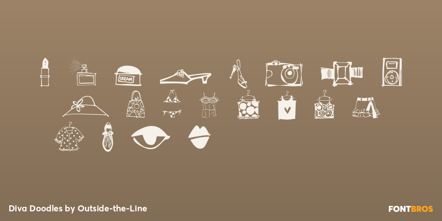 Diva Doodles Font Poster #1