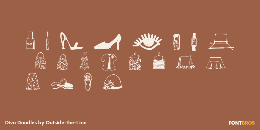 Diva Doodles Font Poster #1