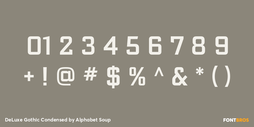 DeLuxe Gothic Condensed Font Poster #4