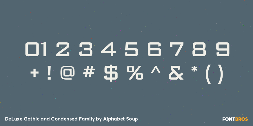DeLuxe Gothic and Condensed Family Font Poster #1