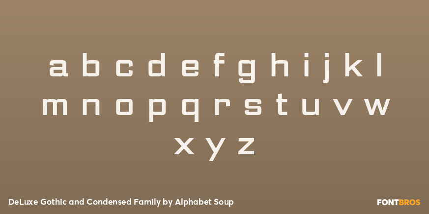 DeLuxe Gothic and Condensed Family Font Poster #3