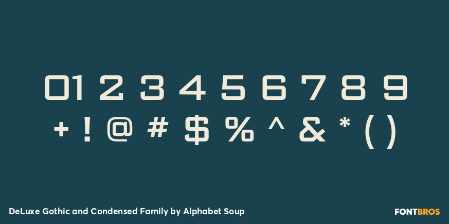 DeLuxe Gothic and Condensed Family Font Poster #4