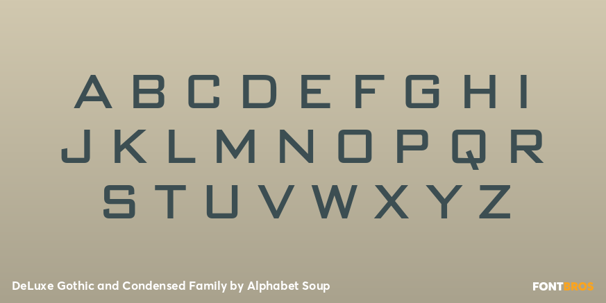 DeLuxe Gothic and Condensed Family Font Poster #1