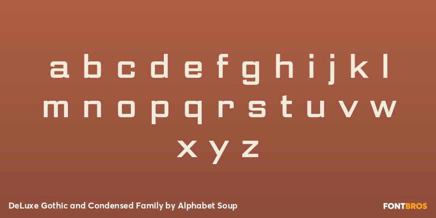 DeLuxe Gothic and Condensed Family Font Poster #1