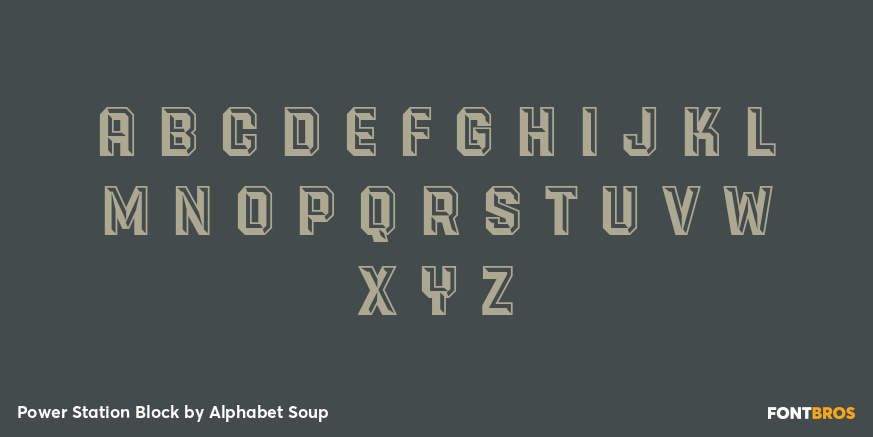 Power Station Block Font Poster #3