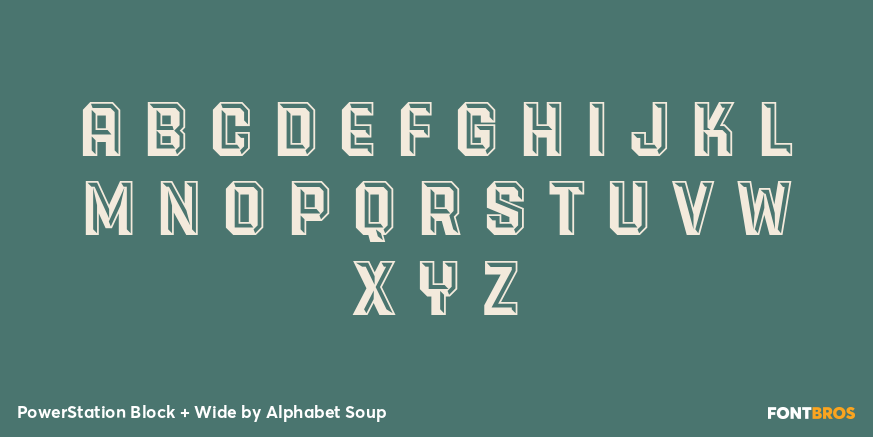 PowerStation Block + Wide Font Poster #2