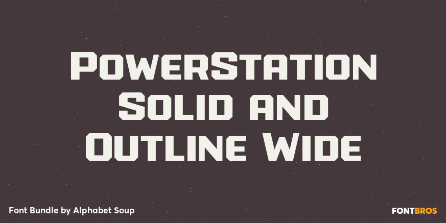 PowerStation Solid and Outline Wide Poster