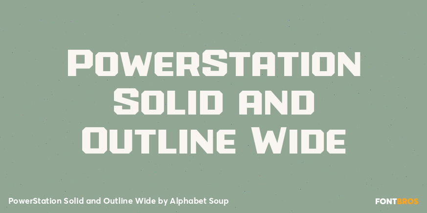 PowerStation Solid and Outline Wide Poster