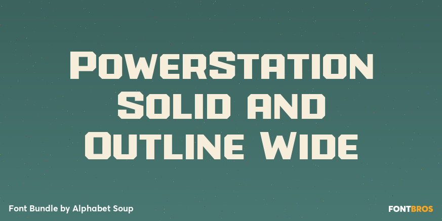 PowerStation Solid and Outline Wide Poster