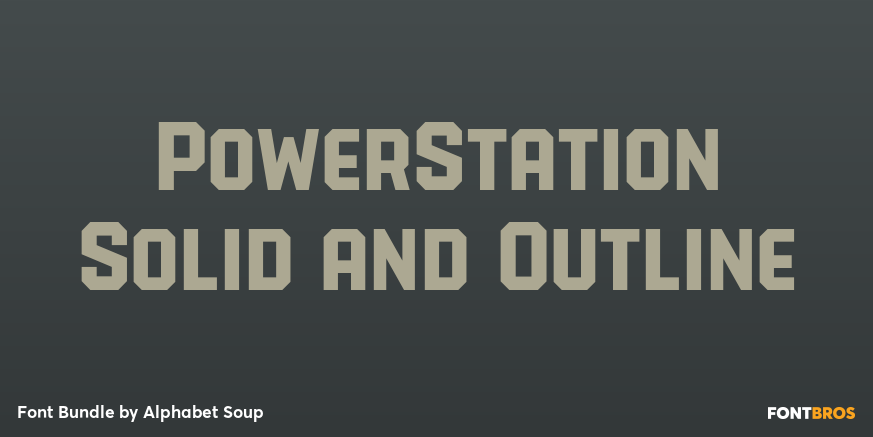 PowerStation Solid and Outline Poster