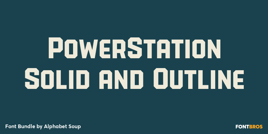 PowerStation Solid and Outline Poster