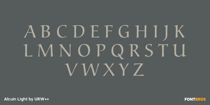 Alcuin Light Font Poster #2