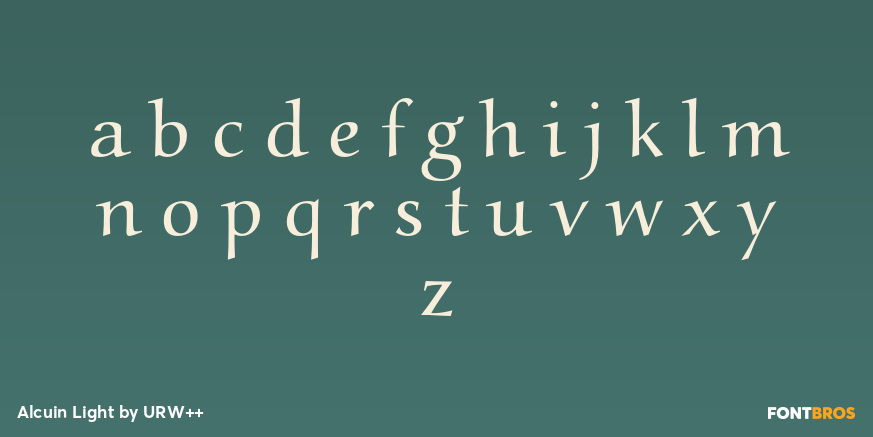 Alcuin Light Font Poster #3