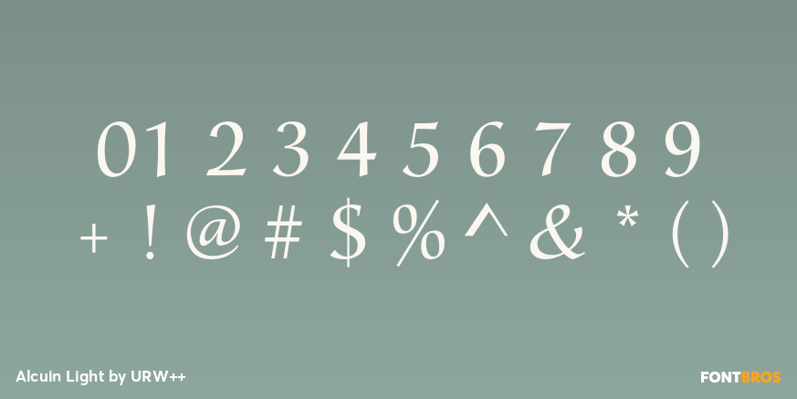 Alcuin Light Font Poster #4