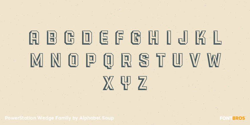 PowerStation Wedge Family Font Poster #3