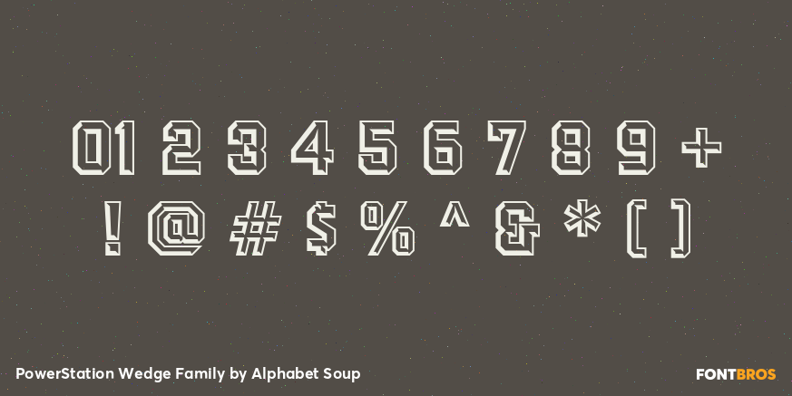 PowerStation Wedge Family Font Poster #4