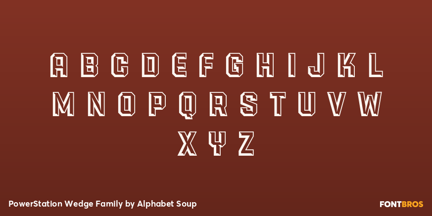 PowerStation Wedge Family Font Poster #3