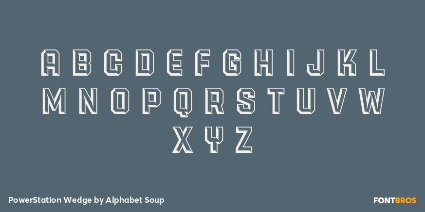 PowerStation Wedge Font Poster #2