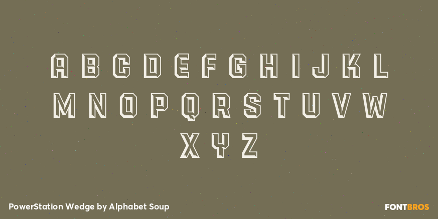 PowerStation Wedge Font Poster #3