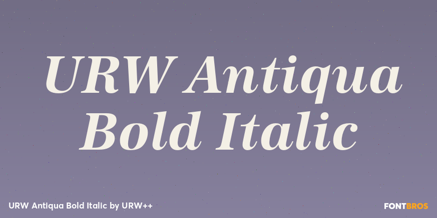 URW Antiqua Bold Italic Font Poster #1