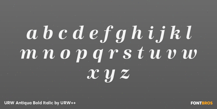 URW Antiqua Bold Italic Font Poster #3