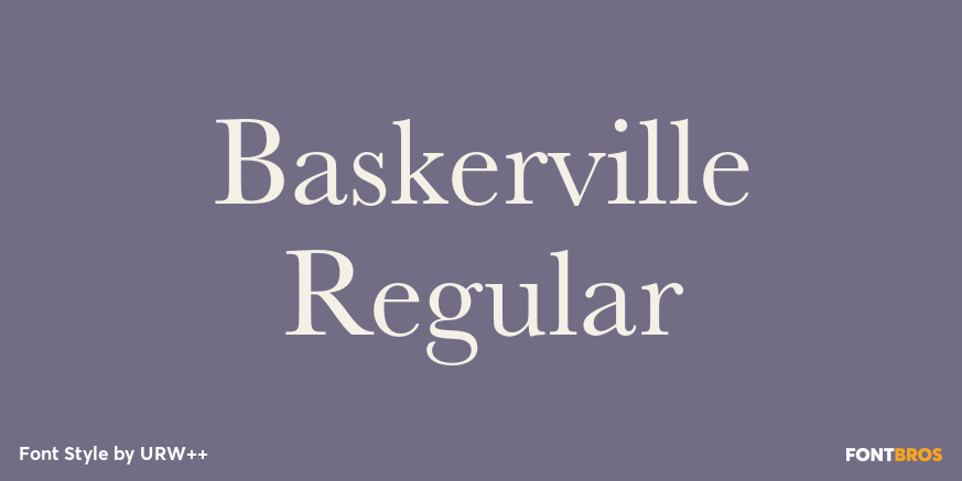 Baskerville Regular Font Poster #1