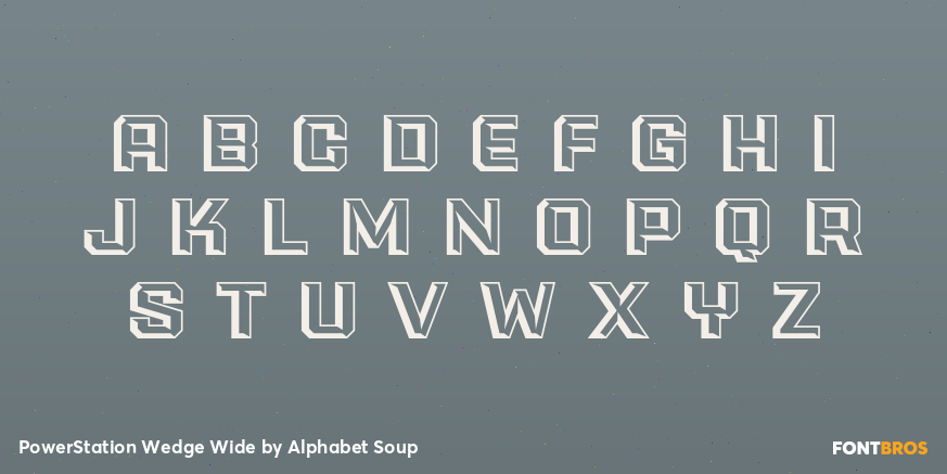 PowerStation Wedge Wide Font Poster #2