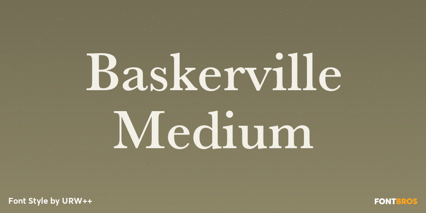 Baskerville Medium Font Poster #1