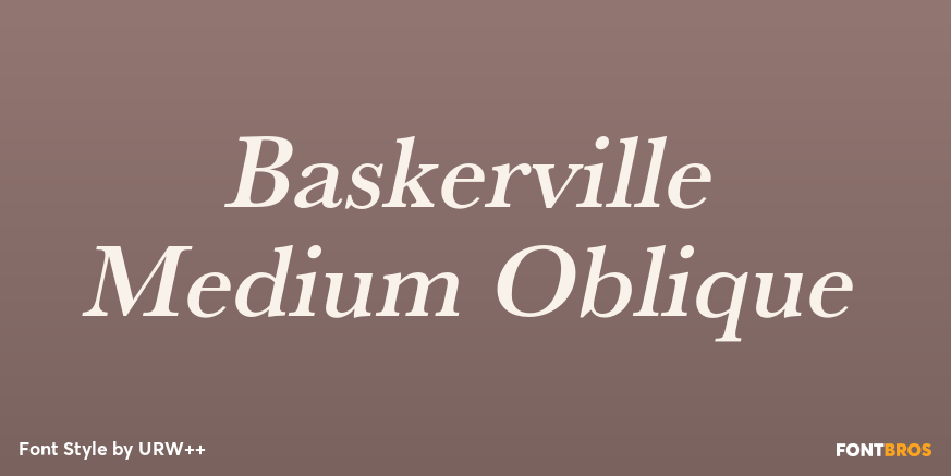 Baskerville Medium Oblique Font Poster #1