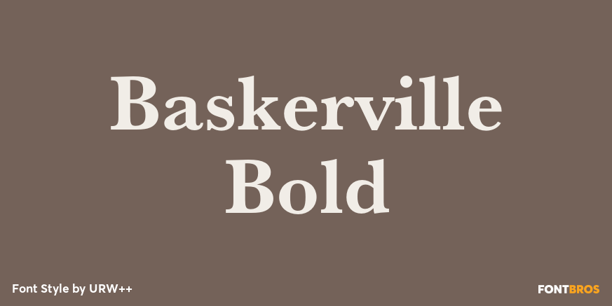 Baskerville Bold Font Poster #1