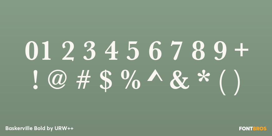 Baskerville Bold Font Poster #1