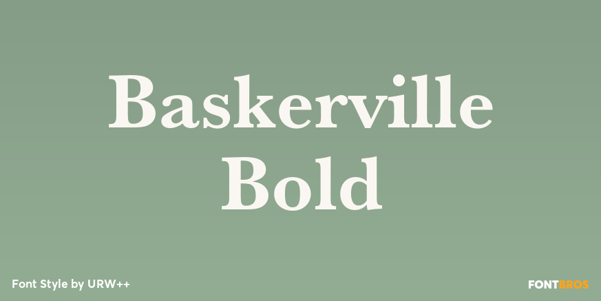 Baskerville Bold Font Poster #1