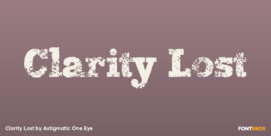 Clarity Lost Font Poster #1