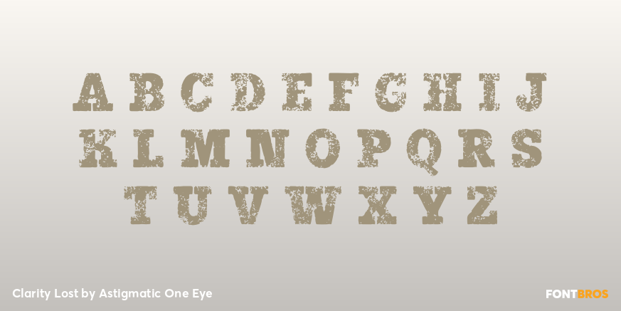 Clarity Lost Font Poster #2